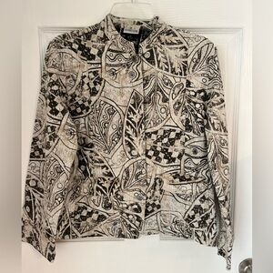Chico's patterned linen jacket